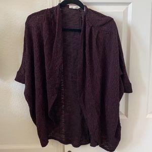 Cardigan Burgandy small painted thread